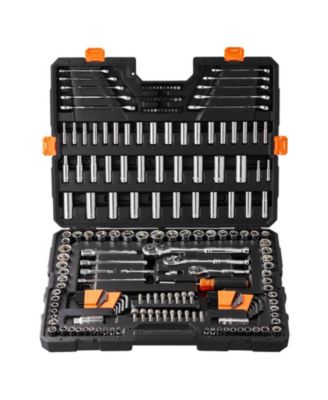 SUGFIT 205-Piece Mechanics Tool Set with 1/4"-1/2" Drive Sockets & Wrenches