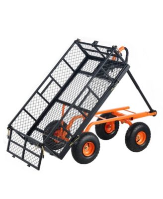 Metal Utility Wagon with 400 lbs Capacity & Dump Function