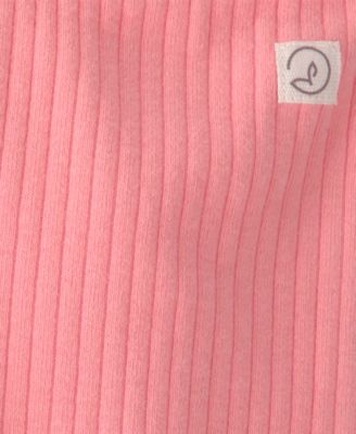 Little Planet By Carters Baby Girls' Organic Cotton Spring Floral Rib Leggings, 2-Pack Set