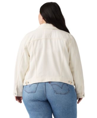 Plus Size Original Trucker Collared Neck Jacket