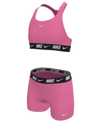 Girls' 7-16 Racerback Swim Bikini Top and Shorts, 2-Piece Set