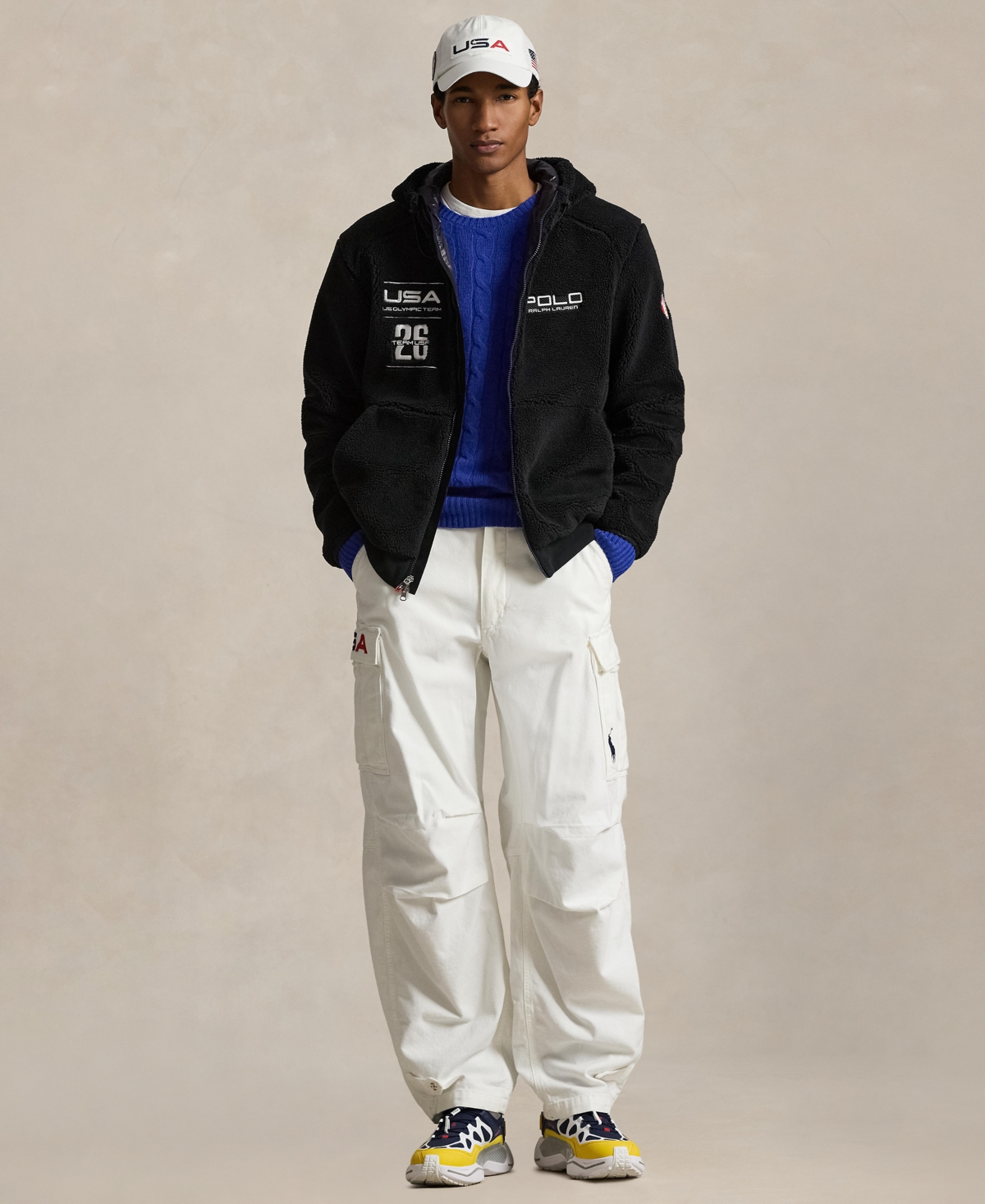 Polo Ralph Lauren Men's Team Usa Pile Fleece Full-Zip Hoodie