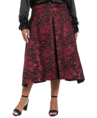 Plus Size Pleated Ballgown Skirt