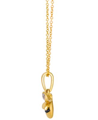 Chocolate Diamond (0.05 ct. t.w.), Nude Diamond (0.10 ct. t.w.) & Blackberry Diamond (0.05 ct. t.w.) Pendant Necklace in 14k Honey Gold
