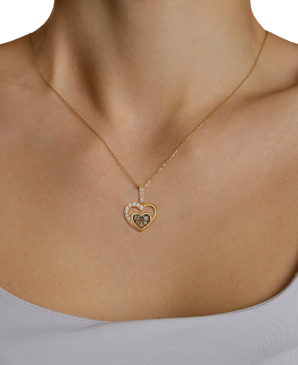 Le Vian Chocolate Diamond (0.52 ct. t.w.) & Nude Diamond (0.26 ct. t.w.) Stud Earrings in 14k Strawberry Gold