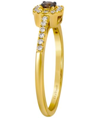 Chocolate Diamond (0.10 ct. t.w.) & Nude Diamond (0.17 ct. t.w.) Ring in 14k Honey Gold