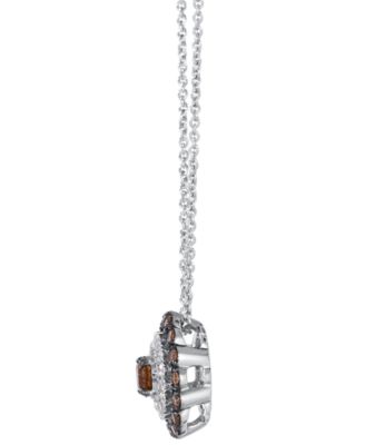 Chocolate Diamond (0.29 ct. t.w.) & Vanilla Diamond (0.06 ct. t.w.) Pendant Necklace in 14k Vanilla Gold