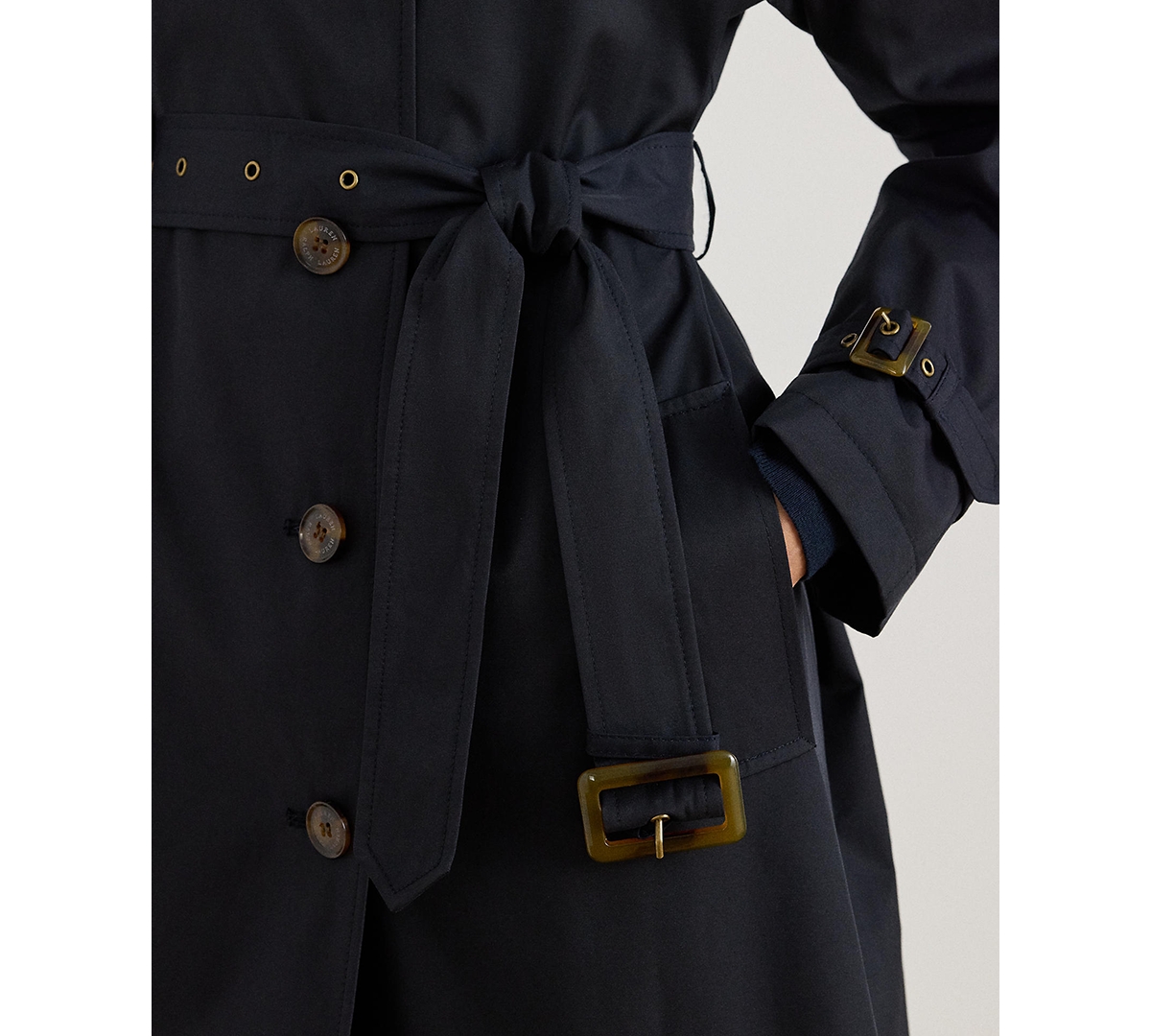 Lauren Ralph Women's Single Breasted Belted Trench Coat