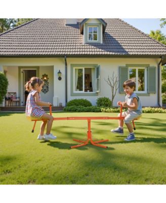 Kids Seesaw with 4-Prong Base & 360° Swivel Motion