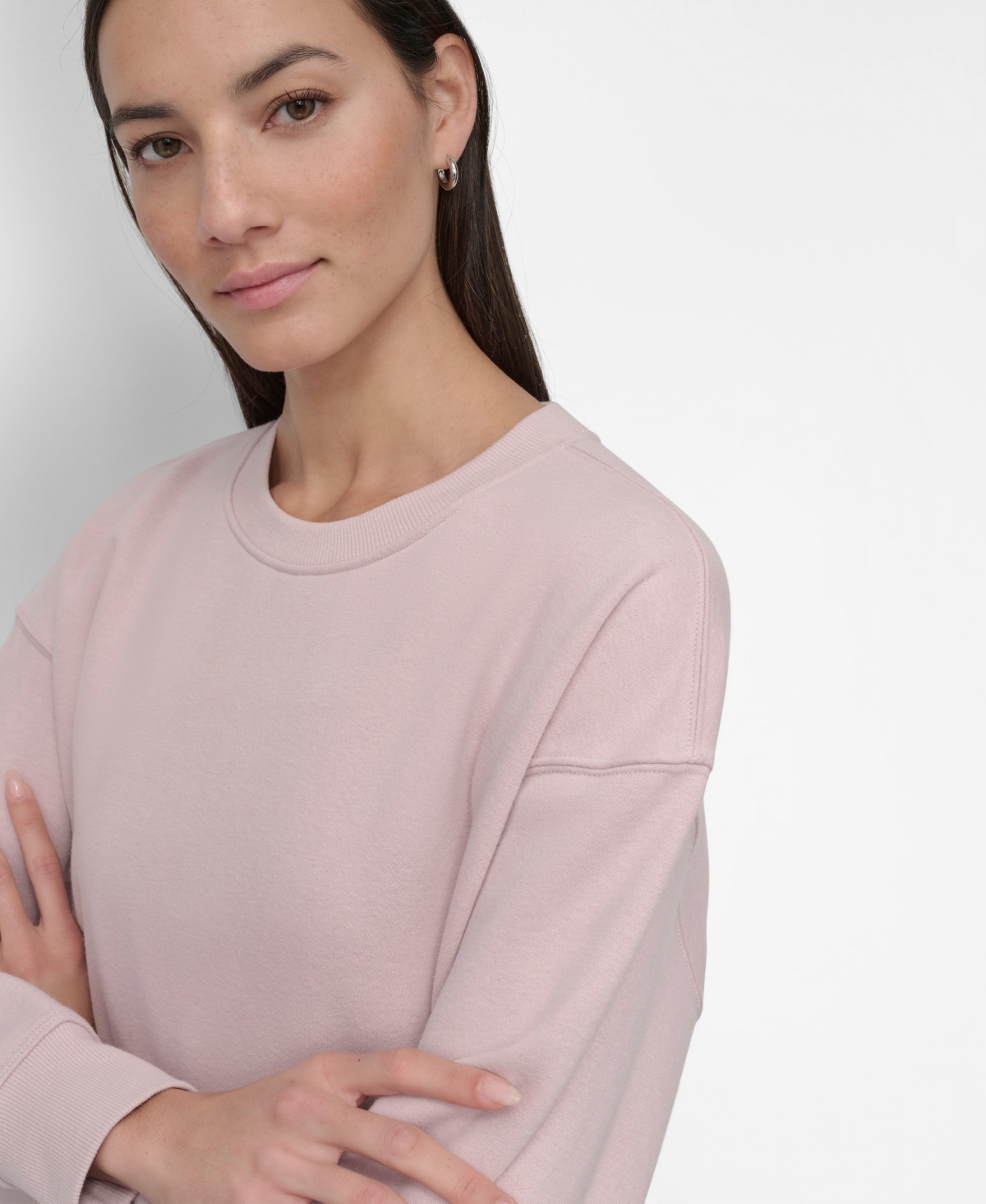 Dkny Sport Women's Tonal Logo Patch Crewneck Sweatshirt