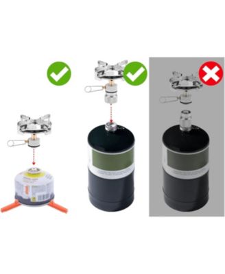 Portable Camping Stove Burner, Backpacking Stove with 1LB Propane Tank Adapter, Fuel Can Canister Stand and Carry Case, Portable Camping Burner