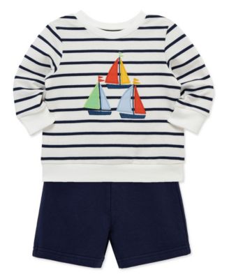 Baby Boys' Round Neck T-Shirt and Shorts, 2-Piece Set
