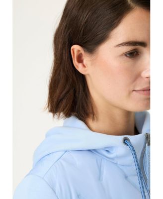 Women's Mixed Media Jacket with Hood