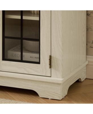 2-Door Storage cabinet with Electric Fireplace Console Cabinet