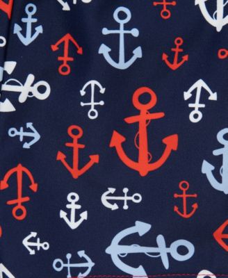 Baby Boys' Round Neck Rash Guard and Swim Trunks, 2-Piece Set