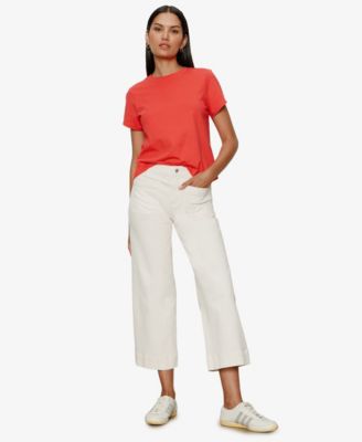 Women's The Marine Mid Rise Cropped Wide-Leg Jeans 