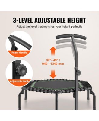 54.5" Mini Fitness Trampoline Indoor Rebounder with Handle