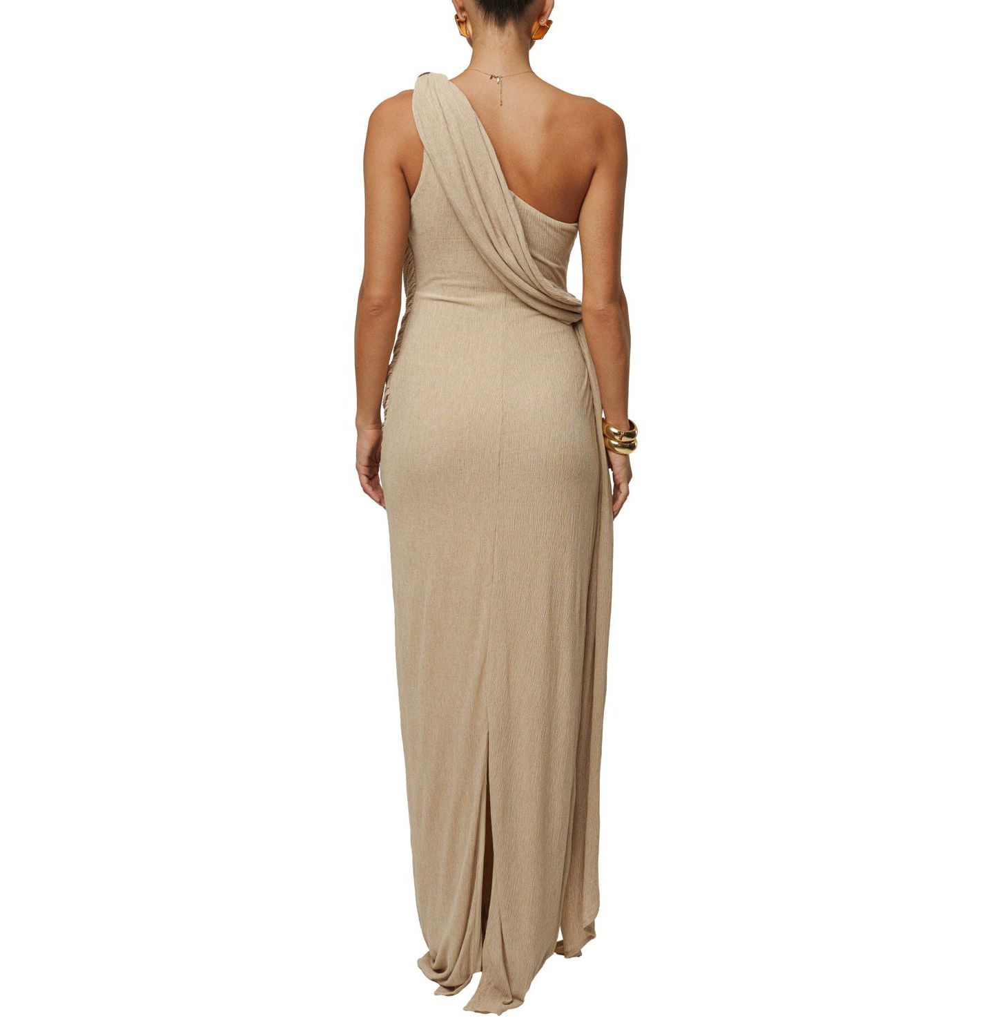 Женское платье JLUXLABEL Rich Mocha Wrap, цвет: Бежевый — фото 4