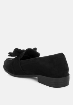 Womens Havisham Bow Accent Heeled Loafers