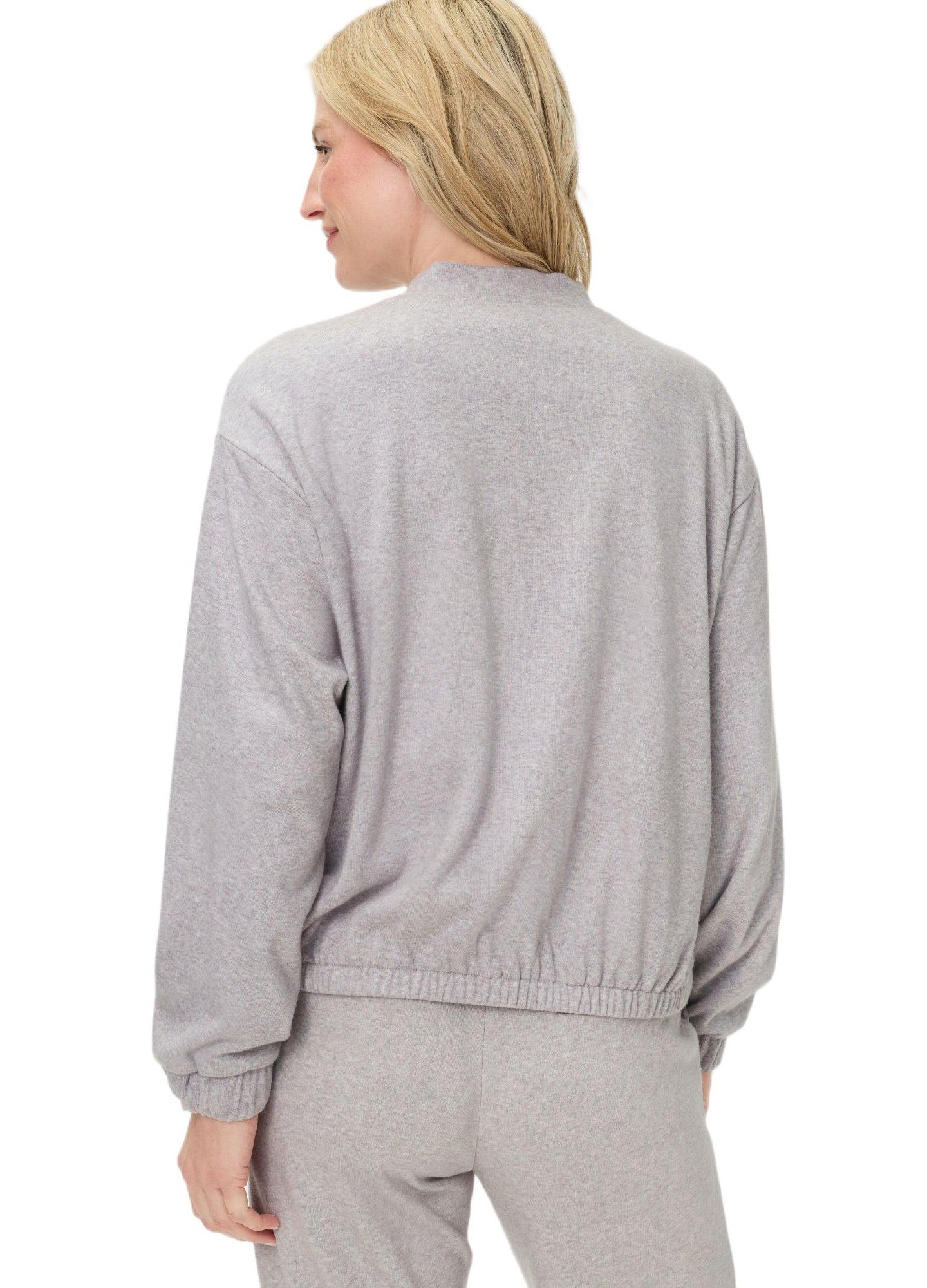 Женская куртка Olsen Collarless Zip Front Jersey Jacket, цвет: Серый меланжевый — фото 2
