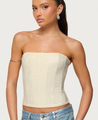 Women's Vezza Strapless Rhinestone Corset