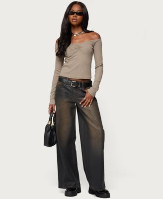 Women's Cambria Ribbed Off Shoulder Top