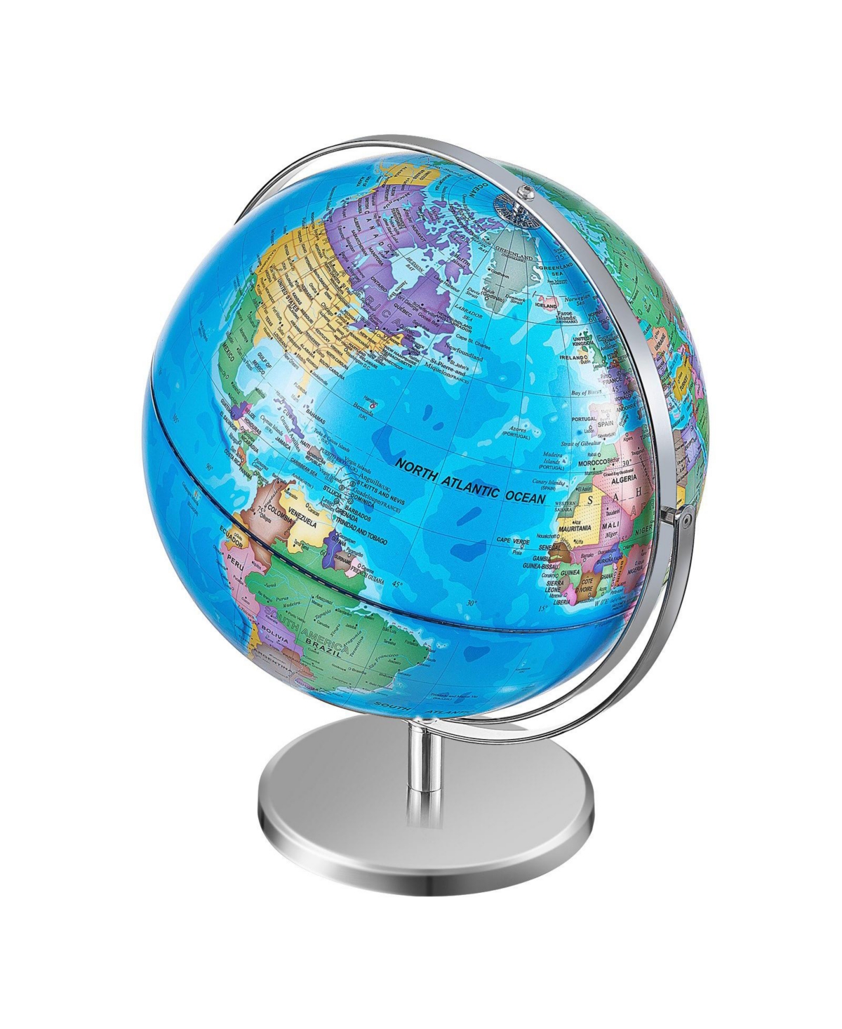 Sugift Illuminated World Globe 13" Led Light-Up Map Globe 720° Spinning