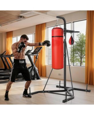 Punching Bag Stand 2-in-1 Heavy Duty Boxing and Speed Bag Stand Holds 140 LB