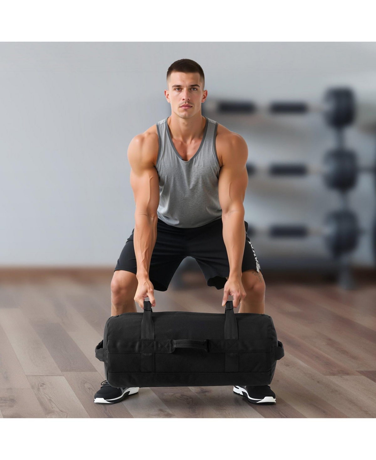 Sugfit Workout Sandbag Adjustable 25–75 Lb Power Bag for Strength Training (Unfilled)