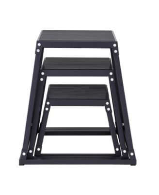 Plyo Jump Box Set 12/18/24" Agility Training Box Black