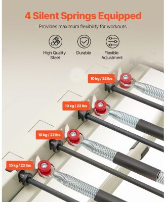 Foldable Pilates Reformer Home Gym Workout Machine with Dual Resistance 400 LB