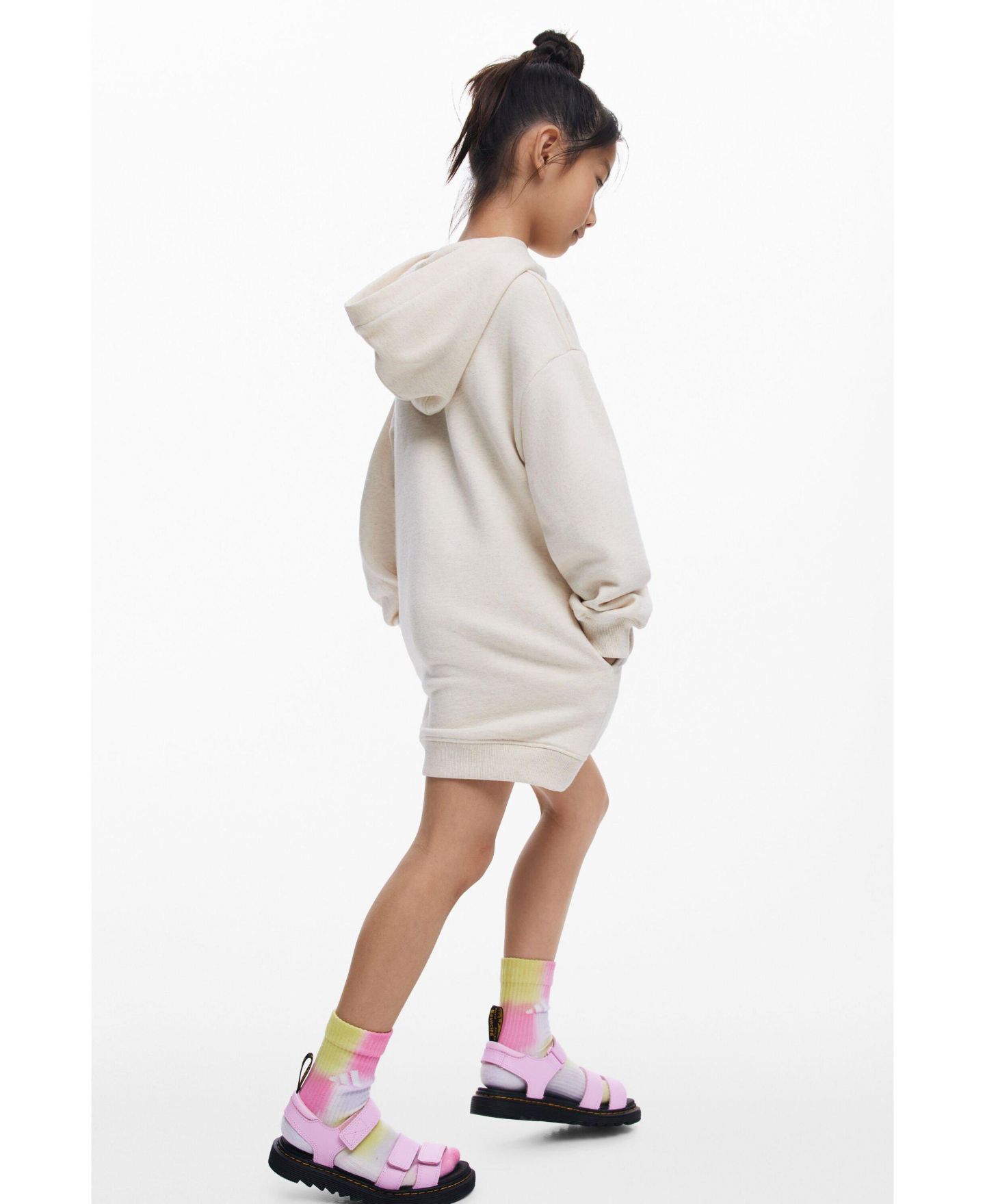 Платье Desigual 's Stitch sweatshirt dress для девочек, цвет: Молочный белый — фото 3