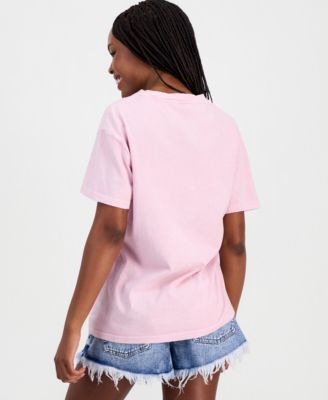 Juniors' Smell The Roses Mineral Wash T-Shirt