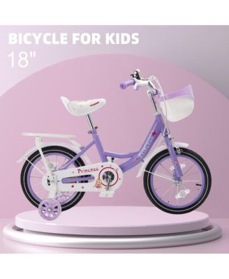 18-Inch Kids Bike for Ages 6-10 with Sparkling Training Wheels & Adjustable Design | Perfect Gift