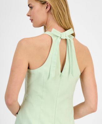 Juniors' Bow-Back Halter Mini Dress