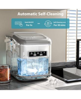 Ice Maker Machine Countertop Portable Compact Small Bullet Ice Maker with Self Cleaning,9 Cubes in 6 Mins,26lbs in 24Hrs, for Home and Kitchen