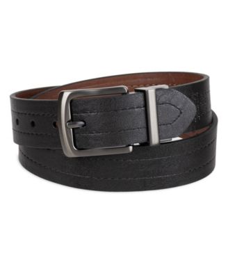  Reversible Casual Men's Belt with Embossed Strap