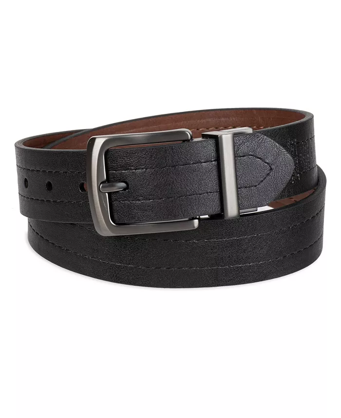40MM Men's Reversible Casual Embossed Strap Belt - thumbnail 4