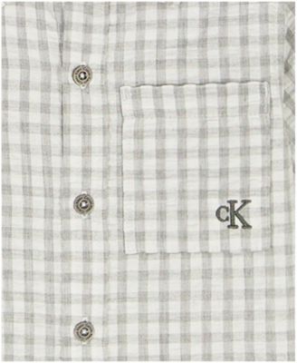 Boys' 2T-7 Plaid Short-Sleeve Shirt and Twill Shorts, 2-Piece Set