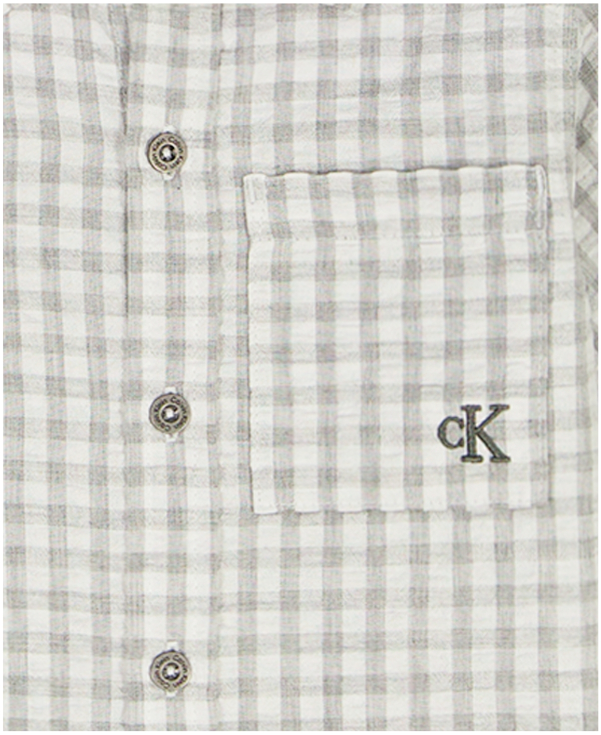 Calvin Klein Boys' Toddler 2T-4T Plaid Short-Sleeve Shirt and Twill Shorts, 2-Piece Set