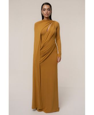 Women's Draped Elegance Cape Dress