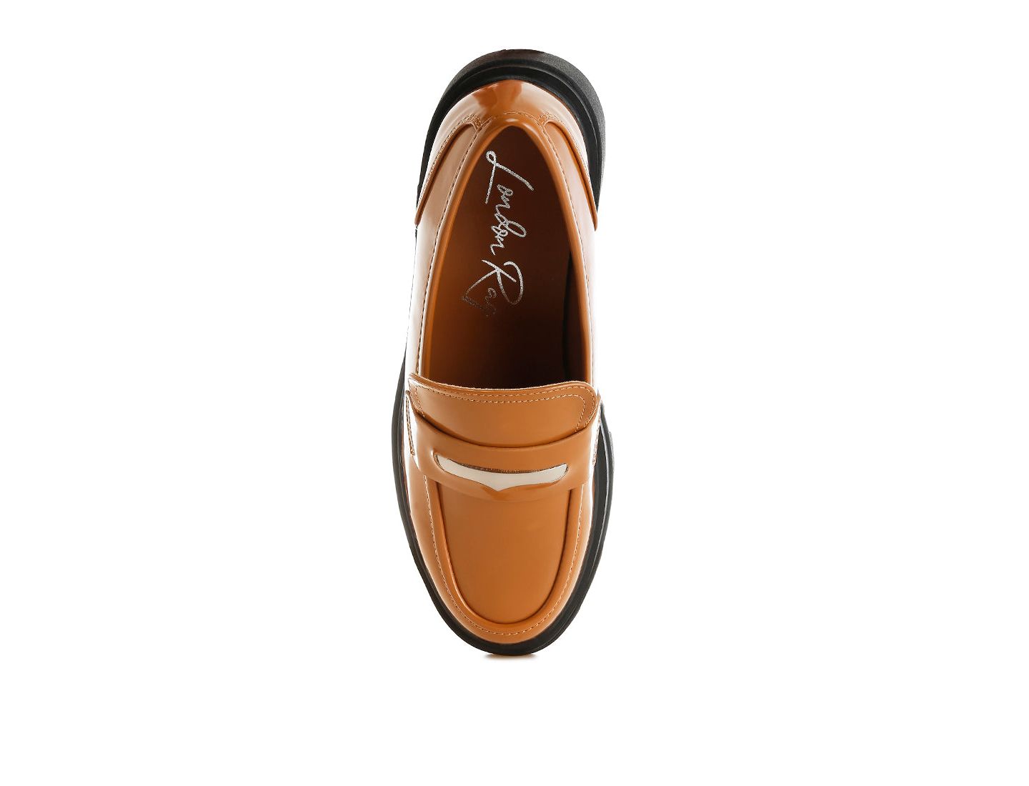 Женские туфли London Rag Gleam Stride Faux Leather Chunky, цвет: Бежевый / Хаки — фото 9