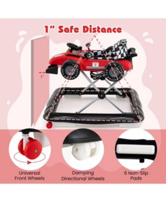 Toddler 4-in-1 Push Walker Activity Center Height Adjustable with Music