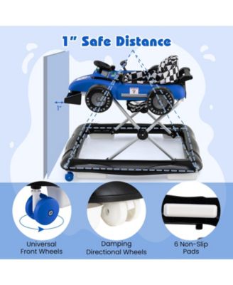 Toddler 4-in-1 Push Walker Activity Center Height Adjustable with Music