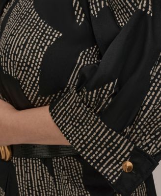 Plus Size Belted Shirt Dress