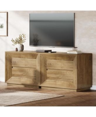 Nightstand Set of 2, Large Night Stand with 2 Drawers, Oversized Nightstand Bedside Table Sofa End Table for Bedroom