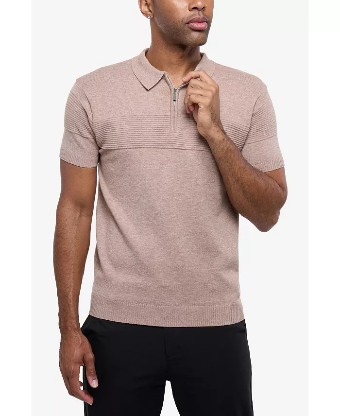 Men's SPRING + MERCER Ottoman Texture Short Sleeves Polo Sweater - thumbnail 10