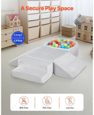 5-Piece Foam Climbing Blocks with Ball Pit (Balls Not Included)