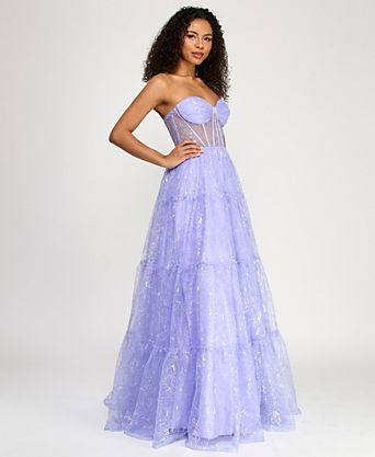 purple homecoming dress long Dark High Low New Party Dress, Purple Cutedressy Back Details La Femme Short Purple Sequin