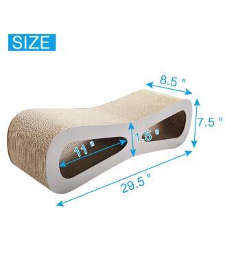 Cat scratcher cat toy corrugated cardboard in Natural